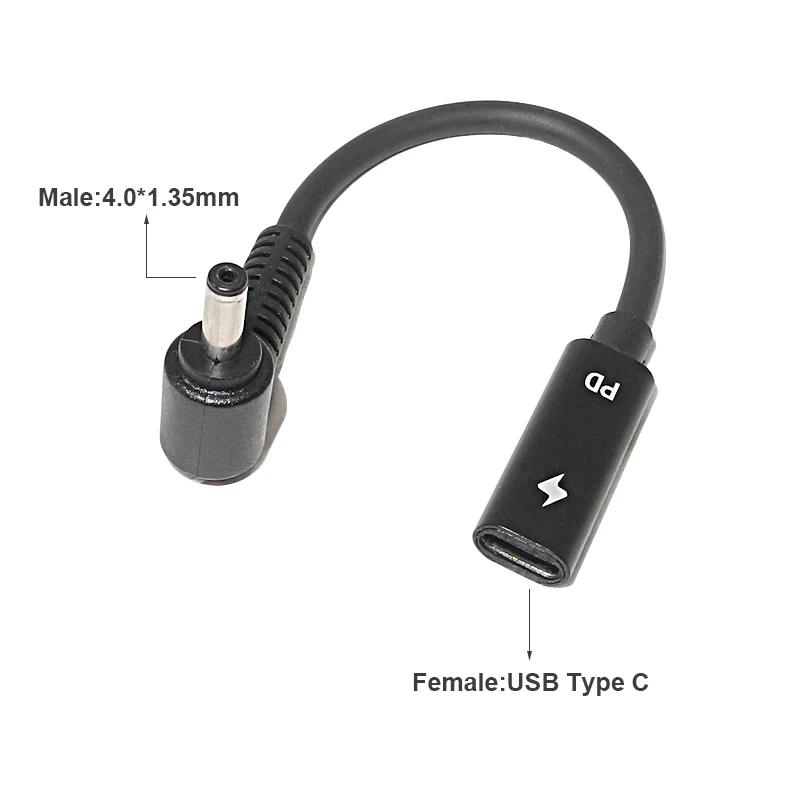 

USB C до 4,0x1,35 мм адаптер питания постоянного тока Разъем USB Type C зарядный кабель шнур для Asus Zenbook UX21A UX31A UX32A UX32VD