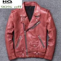 streetwear natural genuine leather jacket men clothes 2022 korean fashion short moto biker 100 sheepskin coat hiver 7003