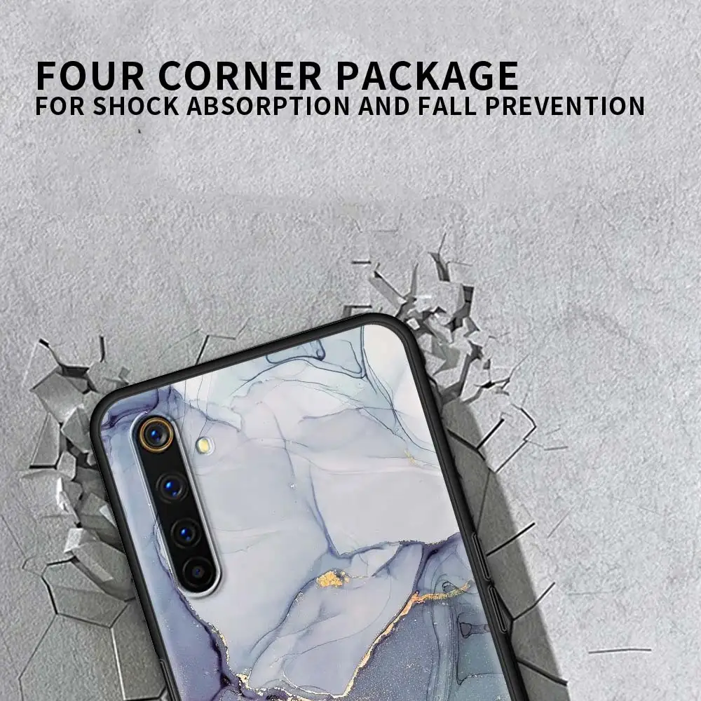 

Vintage Marble Black Capa For Oppo A53 A52 A9 2020 A94 A74 A55 A93 5G Finf X2 Lite Reno4 Pro Soft Silicone Luxury Case