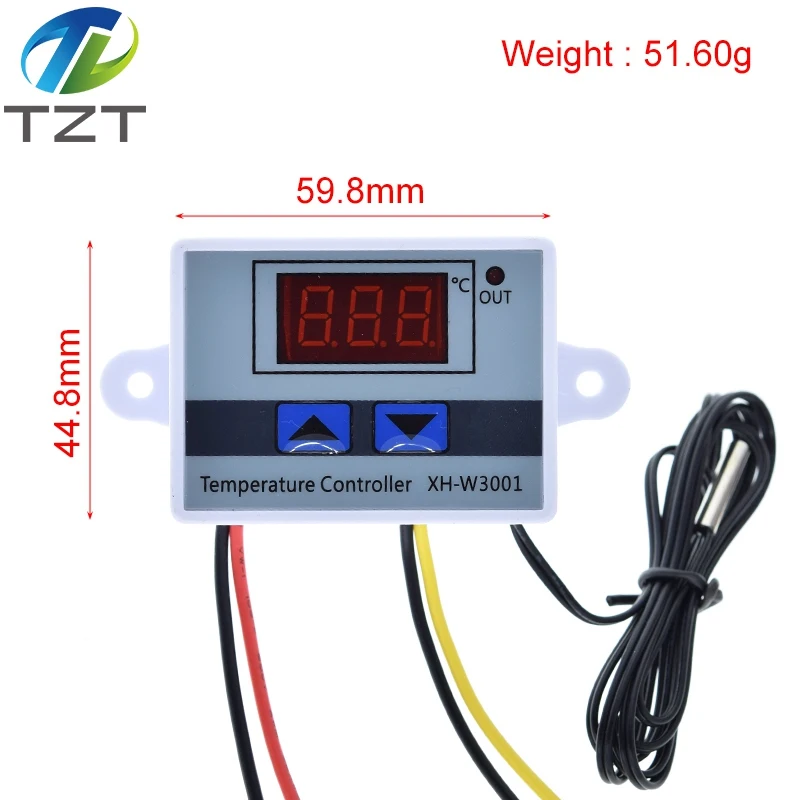 Завеса 10A 12V 24V 220VAC цифровой светодиодный Температура контроллер XH W3001 для Arduino