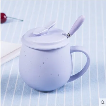 with lid spoon Винтажные керамические кружки в форме яблока с крышкой ложкой, чашка для завтрака с молоком, кофейная чашка, парные кружки для кофе и воды, милая чашка для завтрака - Цвет: with lid spoon