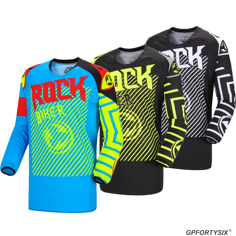 Байкерский костюм ROCK футболка и штаны для мотокросса с длинным рукавом мотоцикла