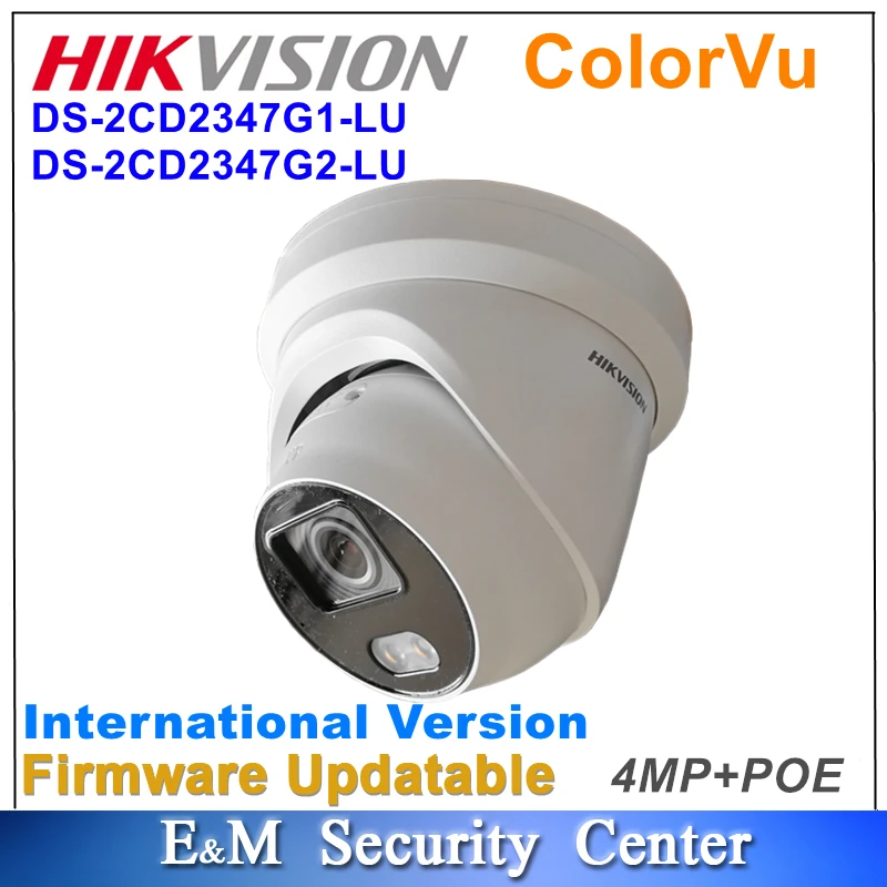 Оригинальный Hikvision DS 2CD2347G1 LU и 2CD2347G2 микрофоном Встроенная 4MP ColorVu фиксированный IP67
