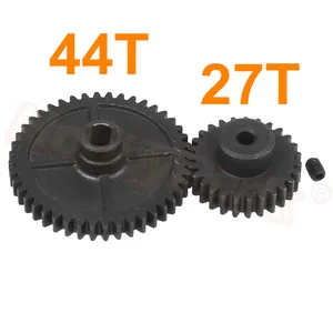 Стальная металлическая Редукторная Шестерня 44T Diff и Редукторная Шестерня 27T для мотора WLtoys 144001 114 детали для модификации радиоуправляемых автомобилей