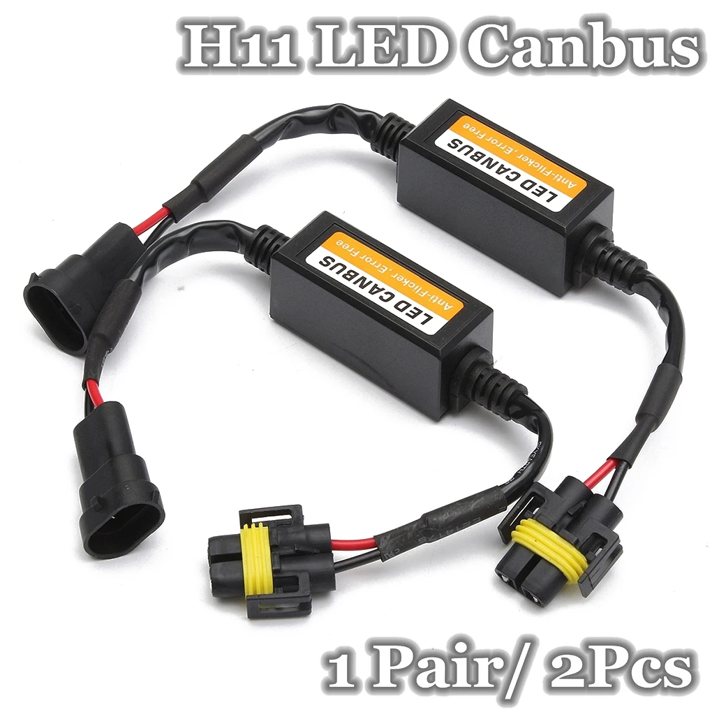 

1 Pair H11 LED Headlight Resistor Front DRL Light Anti Flicker Canceller Decoder Automotive Accessories
