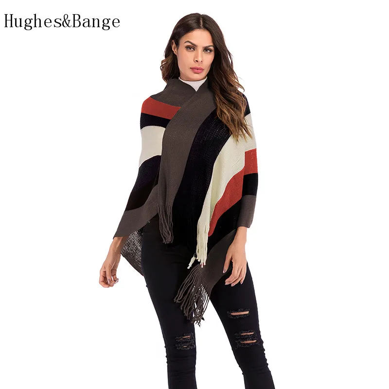 Новинка 2020 Женский пуловер с шалью свободный модный Повседневный вязаный пальто