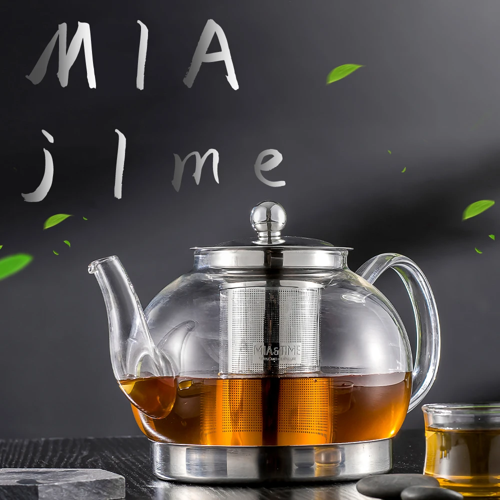 1.2L термостойкий чайник для заварки со съемным настойник из нержавеющей стали