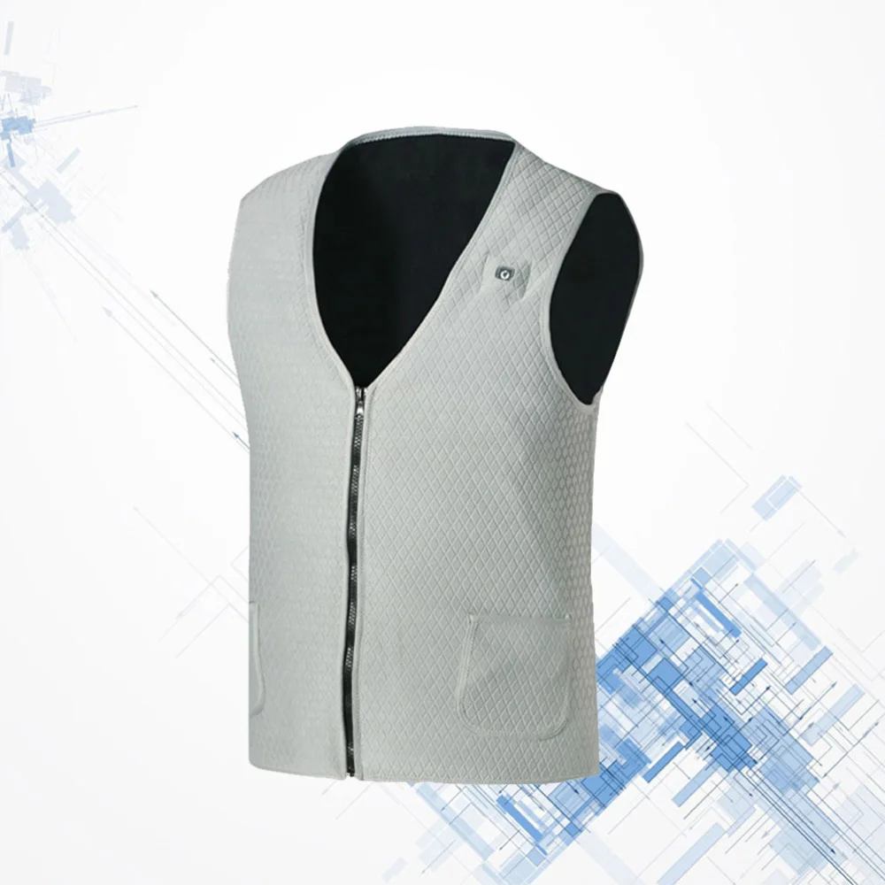 

Умный жилет с подогревом, заряжаемый через USB, сохраняет тепло, нагреватель для тела, одежда с подогревом для мужчин, взрослый размер (серый)