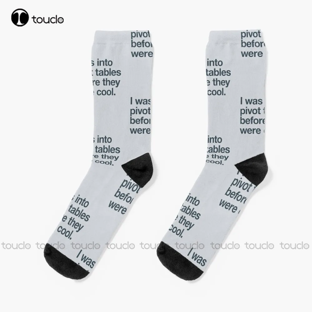 

I Was Into Pivot Tables Before They Were Cool Socks Red White And Blue Socks Personalized Custom Unisex Adult Teen Youth Socks