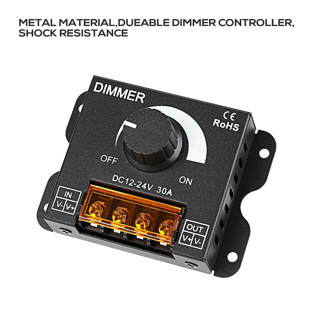 12V LED диммер DC24V 30A переключатель Яркость Регулируемый контроллер один Цвет