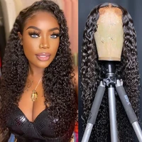 aimeya long water wave human hair wig glueless lace frontal wig for women13x4 13x6 hd lace front wig brazilian remy hair wig
