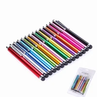 10pcsset capacitive pen colorful metal touch screen stylus pens for iphone xr xs max samsung smart phone tablet drop shipping