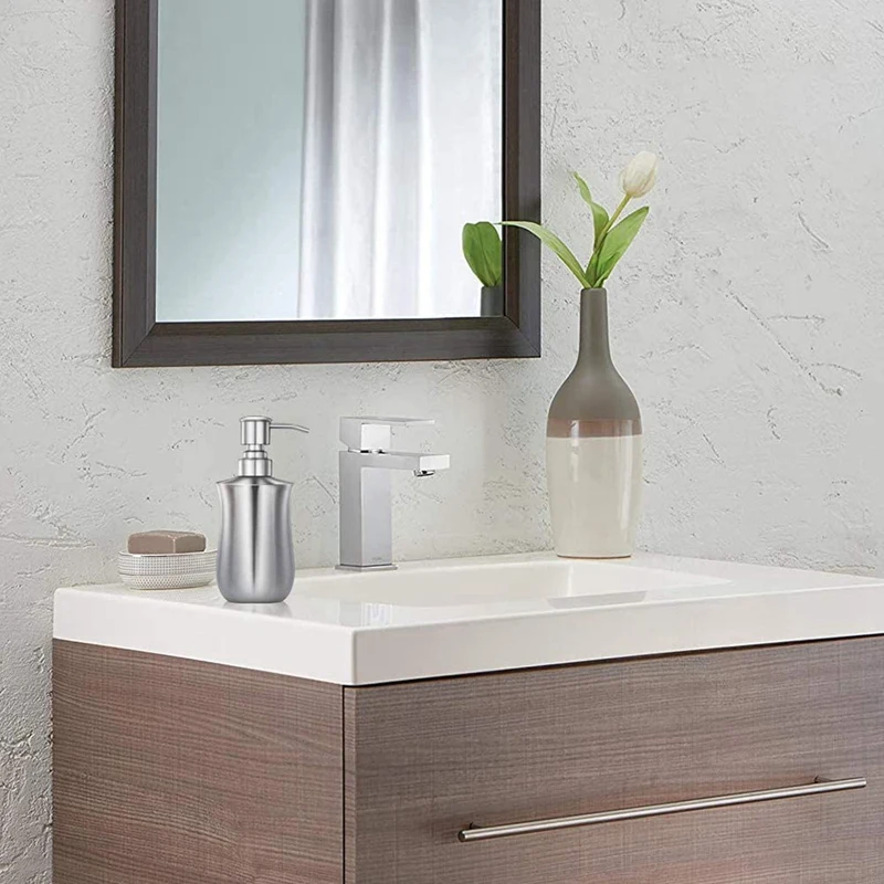 

Hand Soap Dispenser,Stainless Steel Refillable Lotion Dispenser with Pump,for Bathroom Countertop,Kitchen Sink,350ML