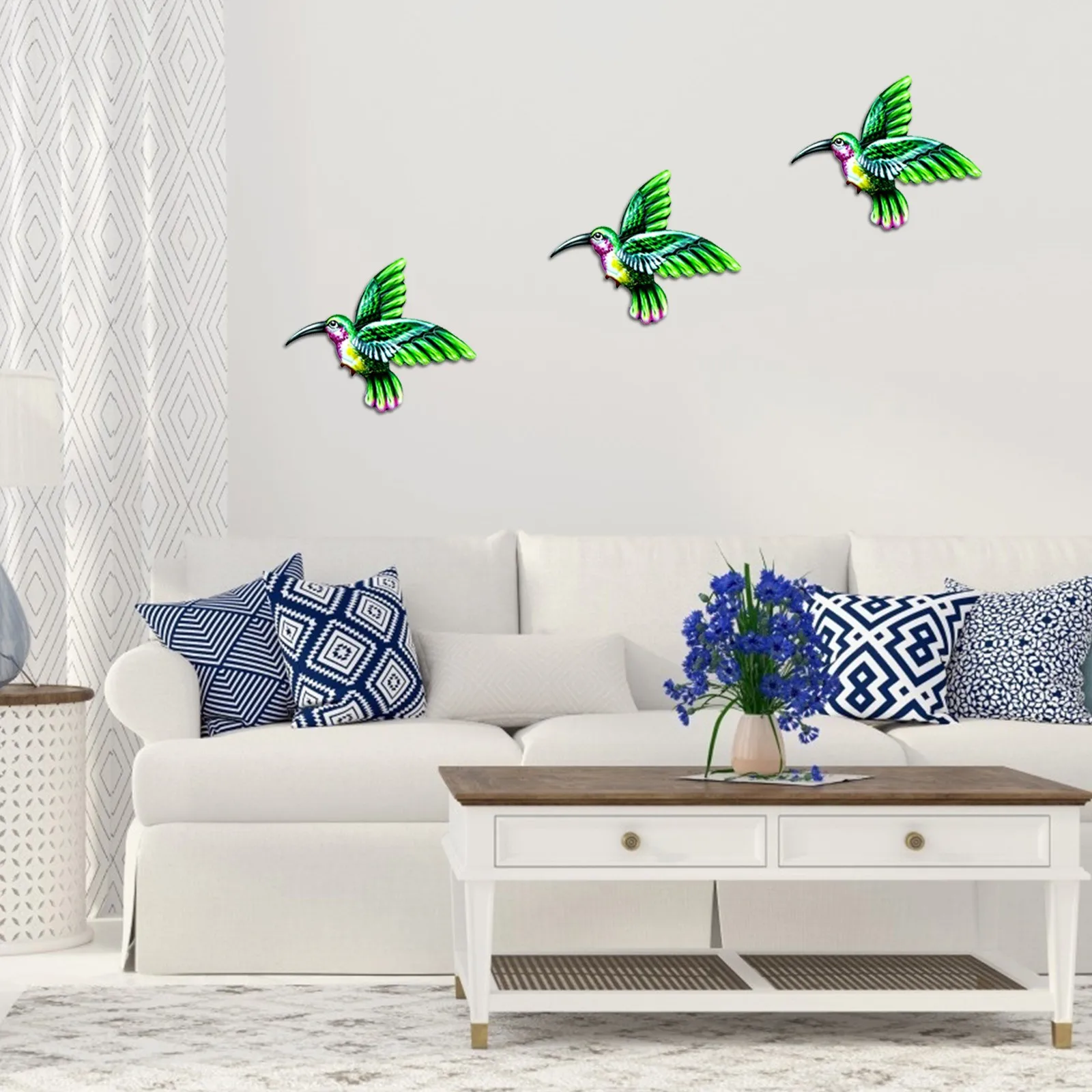 Художественное подвесное украшение Hummingbird металлическое настенное внешнее