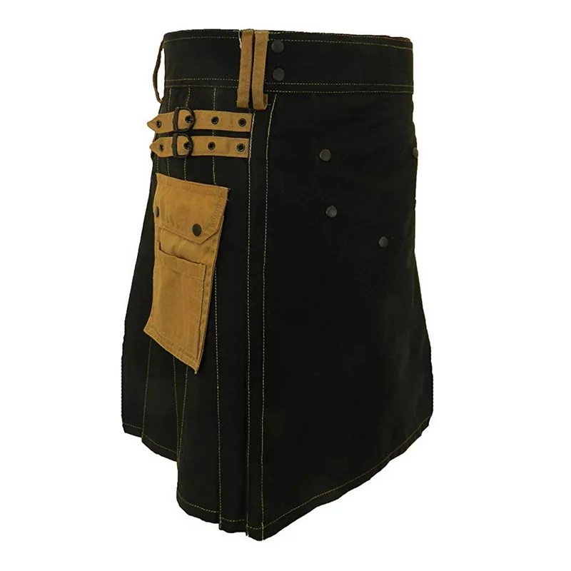 2019 осенние красные юбки современный пояс пуговицы решетки Plait Kilt 3XL Новая Мужская