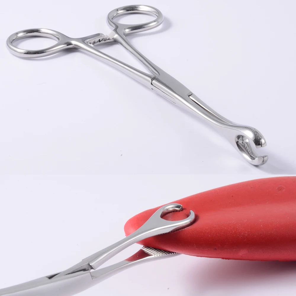 1PC Professional Tool Surgical Steel Open Triangle Close Ring Needle Pipe Clamp Plier Tweezers Belly Body Piercing Puncture - купить по