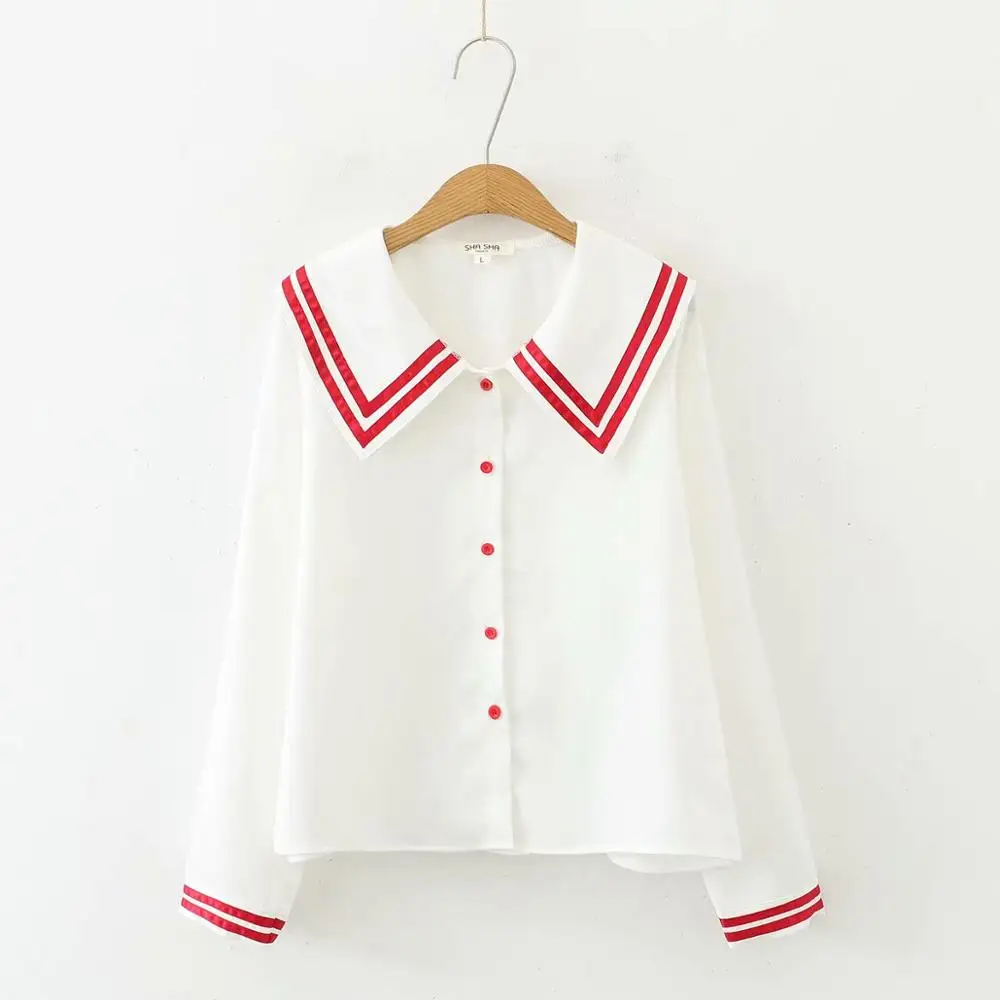 Рубашка в стиле сладкой Лолиты летняя рубашка японском мори для девочек с