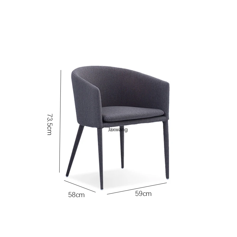 

Nordic Dining Chairs Kitchen Furniture Leisure Dining Chair Simple Creative Solid Wood Fabric Designer Chair Ash Dining Chair