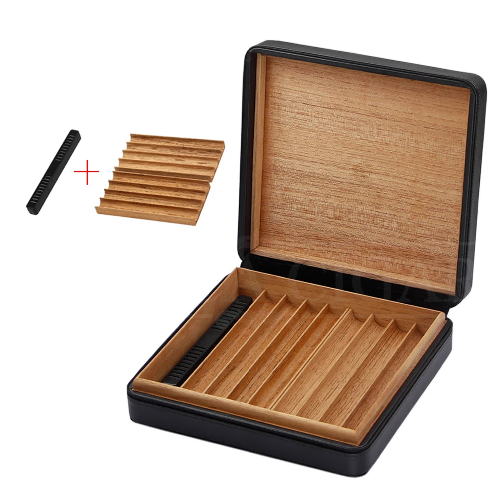 Кожаный чехол для сигар GALINER Potable Outdoor Humidor дорожная коробка из кедра и дерева с