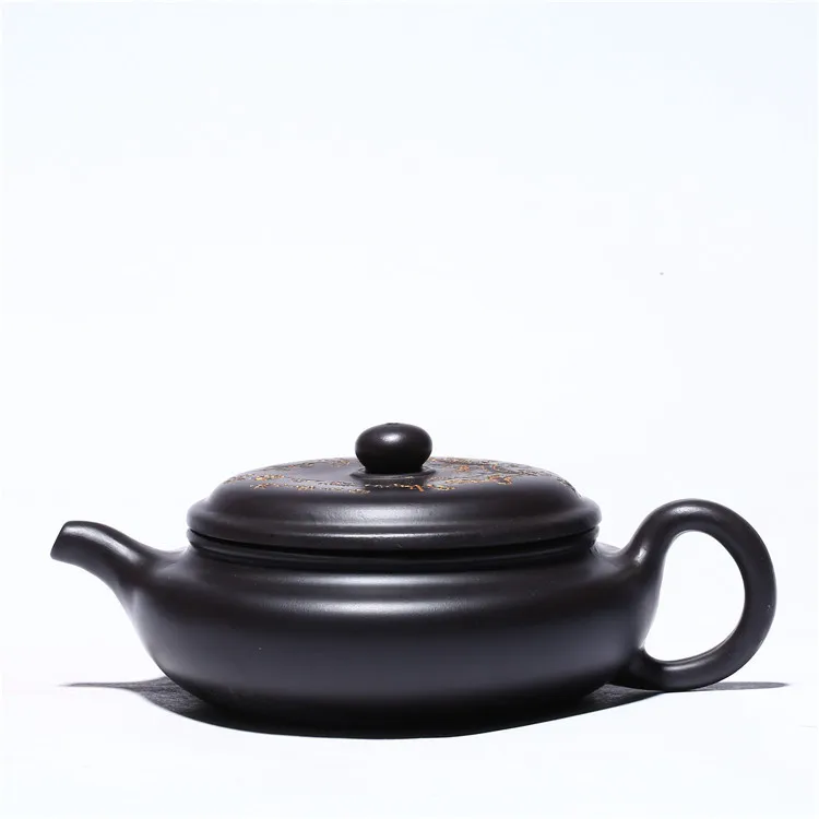 

Yixing recommended manufacturers selling ore colour black mud flat archaize kung fu tea set gift custom wholesale agents