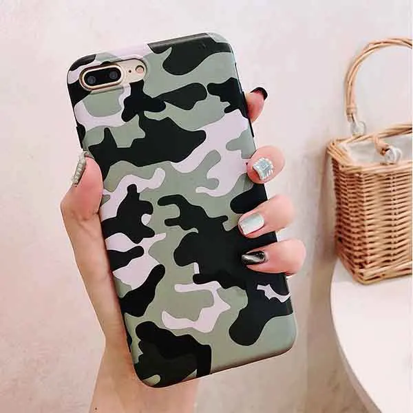 Green SUYACS военный камуфляжный чехол для телефона для iPhone 11 Pro Max XR X XS Max 6 6S 7 8 Plus Гибкая Складная мягкая задняя крышка - Цвет: Green