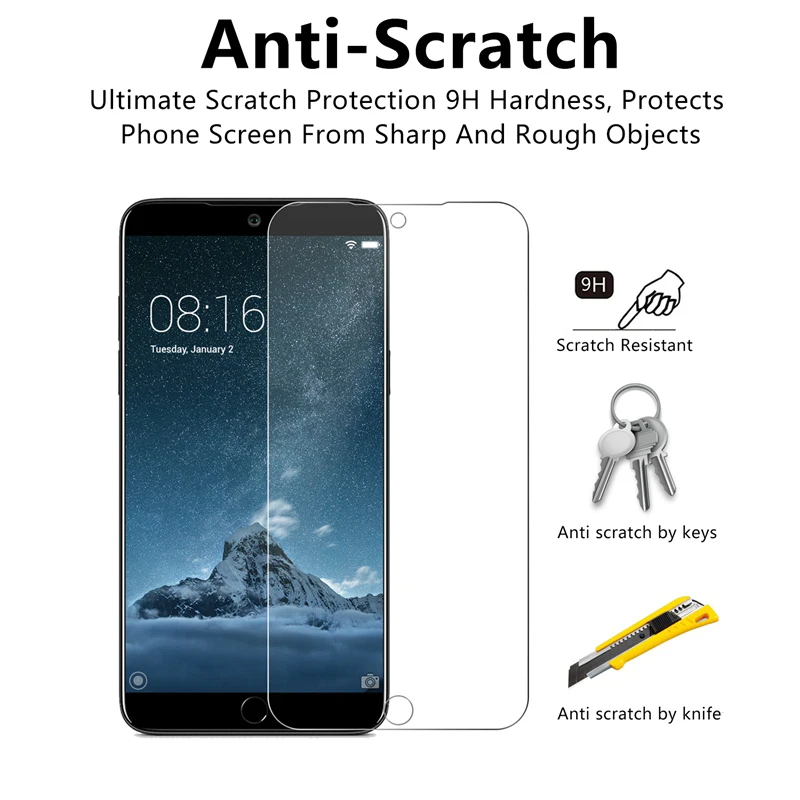 Закаленное стекло 9H HD для Meizu U10 U20 M1 Note защитная пленка экрана 15 Plus E2 E3 Защитное M8C M2