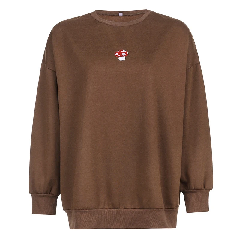

2021 Indie Aesthetic 90s Sweatshirts Y2K Fashion Streetwear Long Sleeve Hoodies Graphic Embroidery Crewneck Harajuku Hoodies