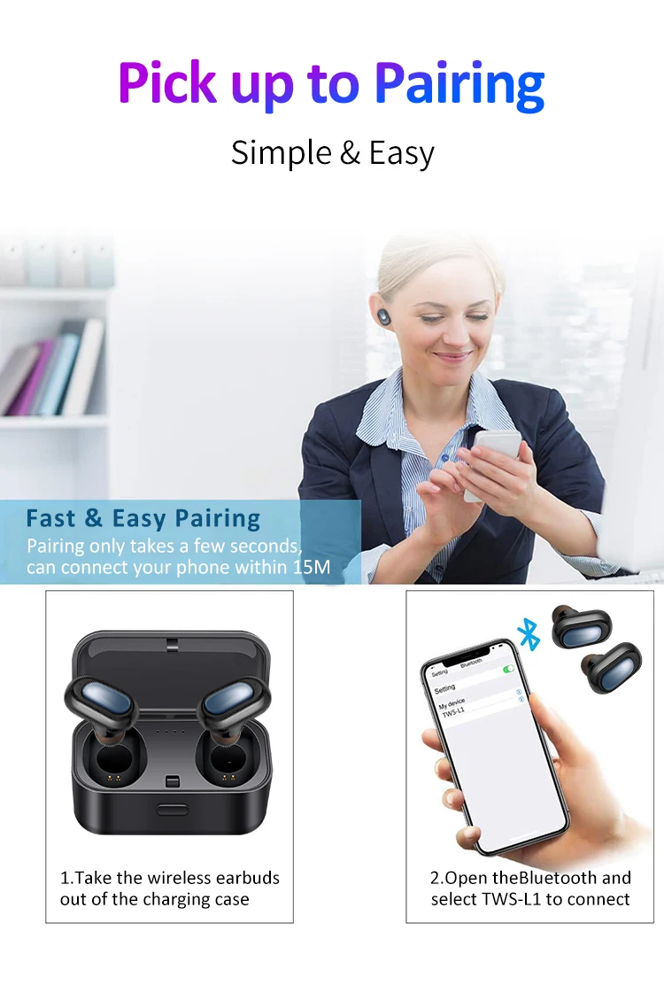TWS беспроводные Bluetooth наушники 9D super bass стерео HIFI звук шумоподавление Mic Mi наушники Handsfree музыкальные наушники pk HBQ