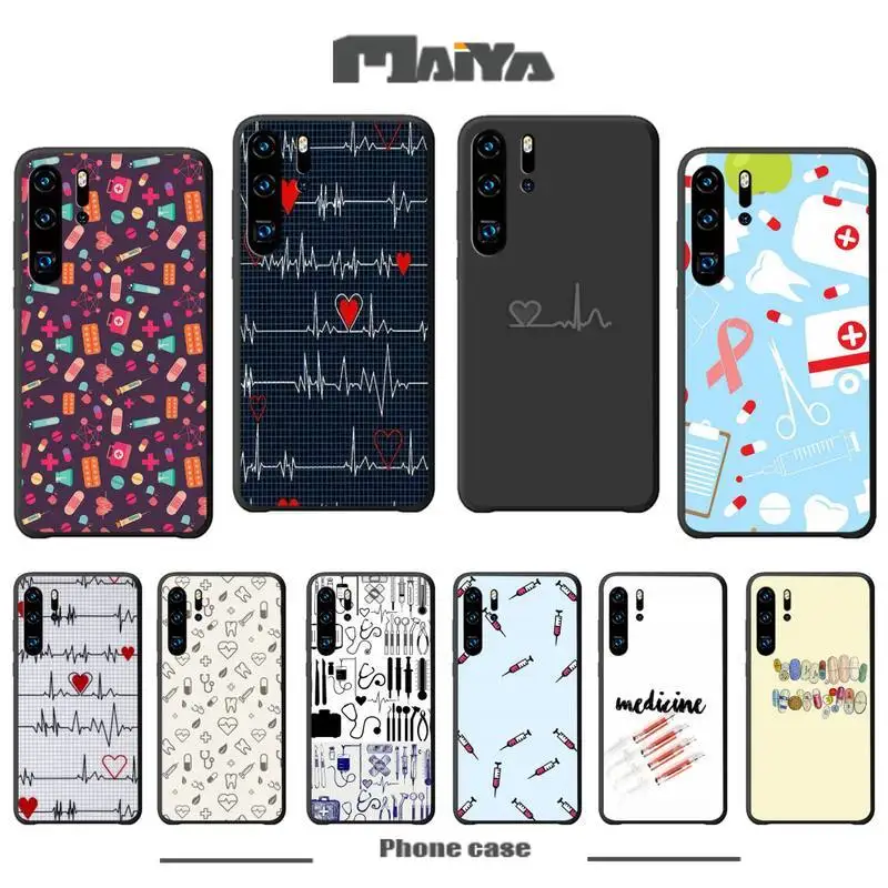 Медсестры &quotмедицина&quot Сердце чехол для телефона Huawei P20 P30 P40 Lite Pro P Smart Z 2019