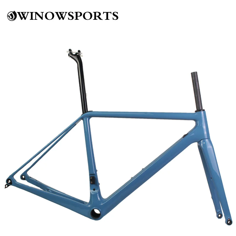 

2020 winowsports T800 carbon road bike frame Thru Axle142x12mm 100x12mm disc bicycle frame carbon racing bike