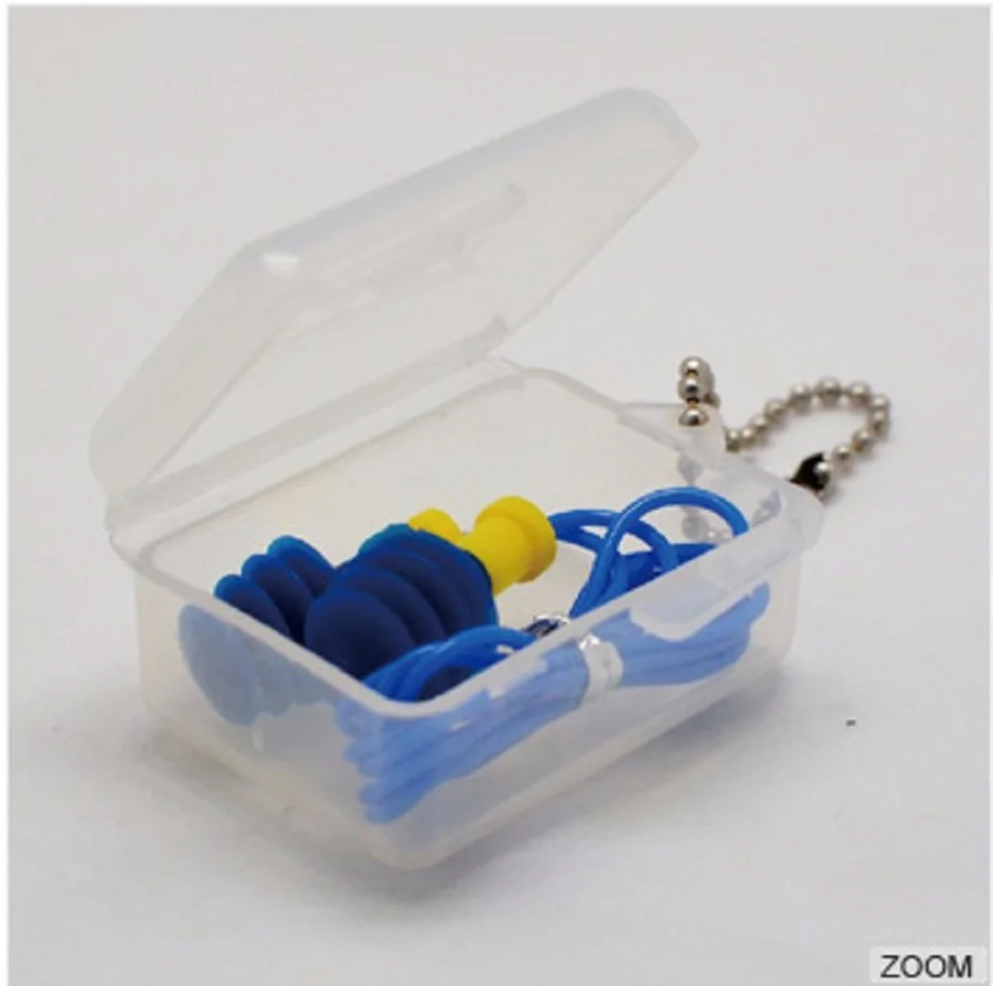 

Four-layer Blue Silicone Earplugs with Plastic Handles, Noise-proof and Waterproof Earplugs