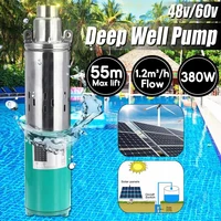 12v24v48v60v high lift 55m solar water pump high pressure deep well pump submersible dc pump agricultural irrigation garden