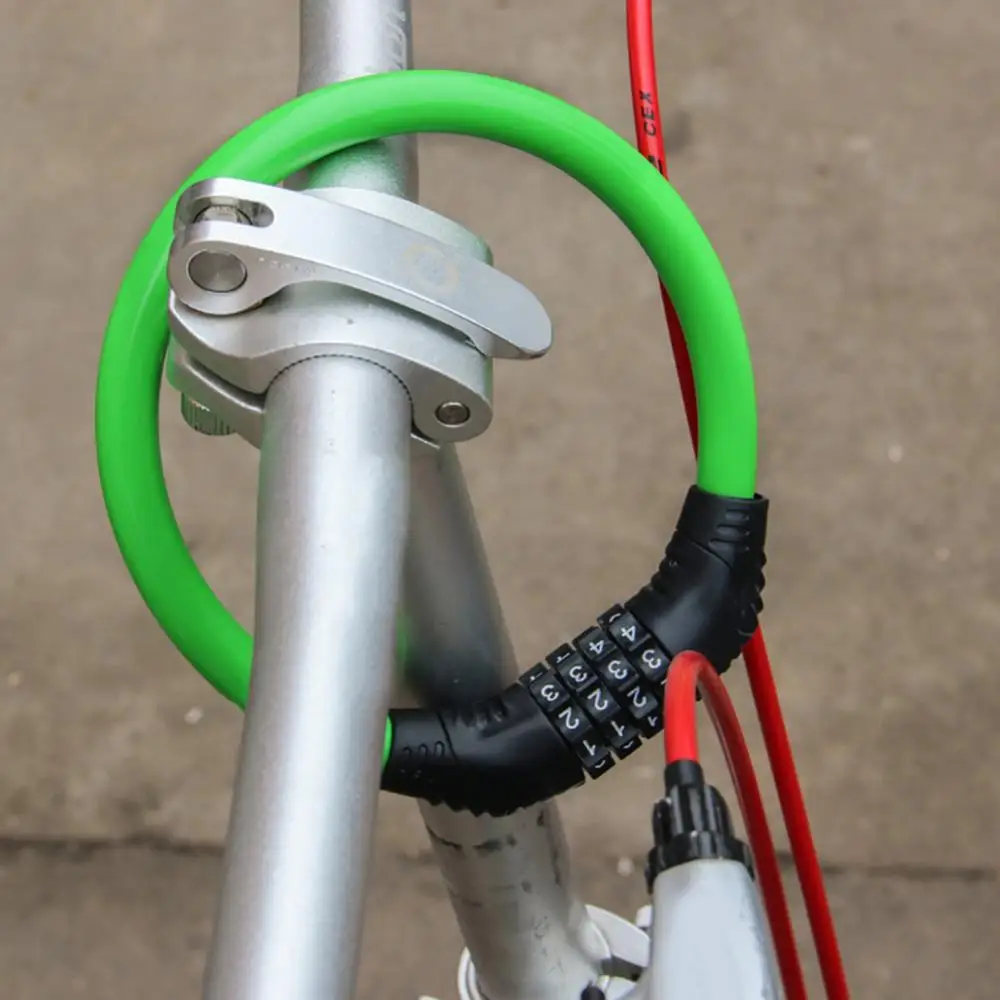 

Protective Bicycle Lock Anti-Theft Digital Combination Password Cycling Security Bicycle Bike Cable Chain Lock Compact Size