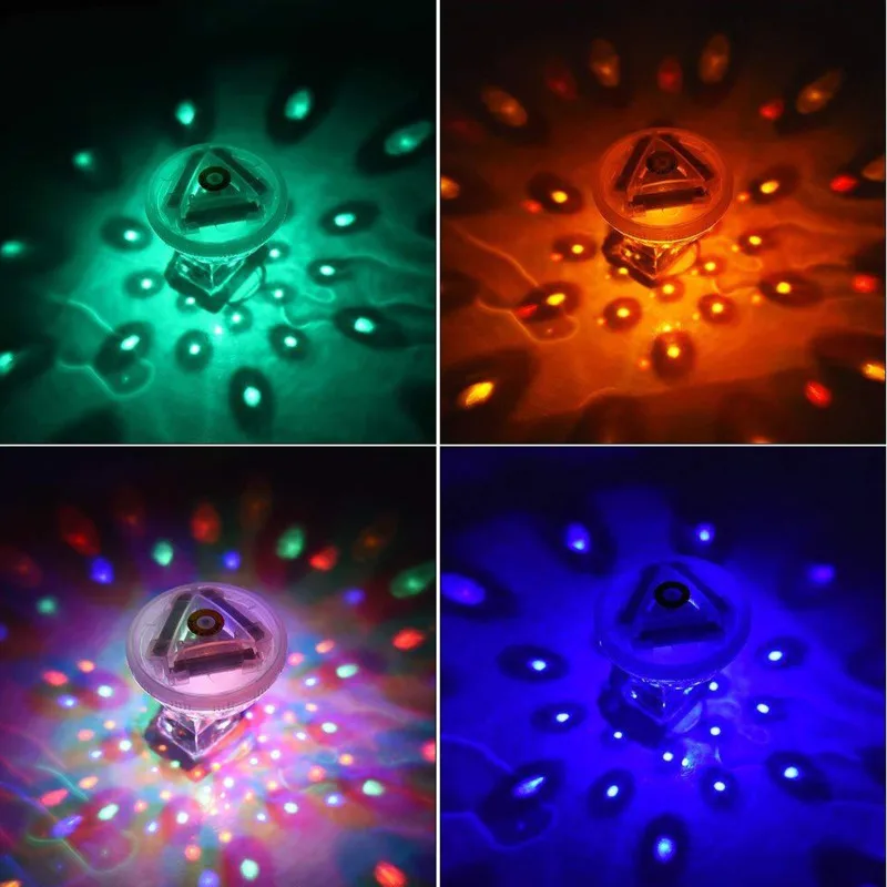 Плавающий подводный светильник 8x9x9 см RGB погружной светодиодный для