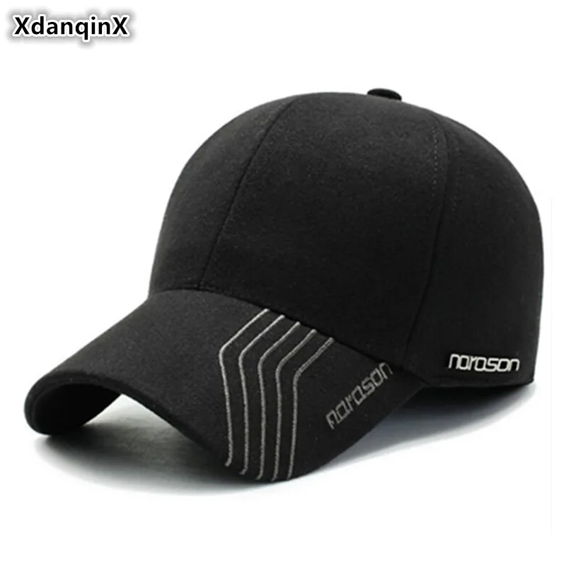 XdanqinX для женщин среднего возраста зимние наушники Шапки толстые теплые Бейсбол Кепки Для Мужчин's Термальность кепки с козырьками Регулируемый Размеры Dad's, Кепка с козырьком