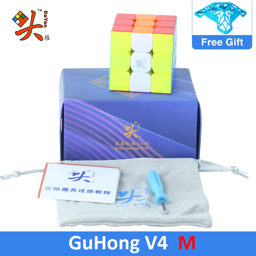 

2020 New Flagship DaYan GuHong V4 M Magnetic 3x3 Speed Cube DaYan 3x3x3 Cubo Magico GuHong V3 M V4 M Professional Magic Cube