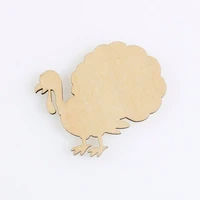 turkey bird shape mascot laser cut christmas decorations silhouette blank unpainted 10 pieces wooden shape 1573