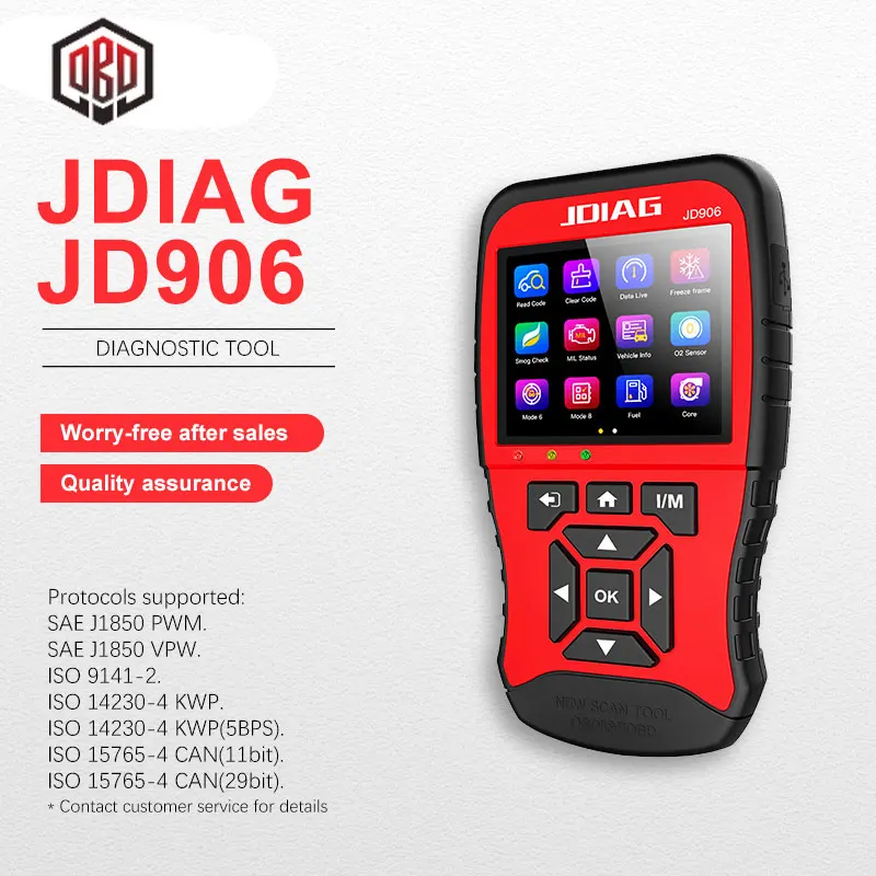 Профессиональный автомобильный диагностический инструмент JDiag JD906 OBD2 сканер