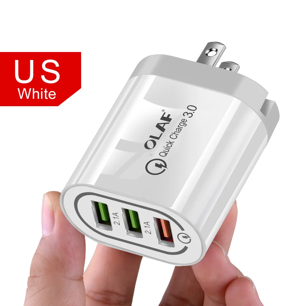 OLAF 3U Быстрая зарядка 3,0 USB зарядное устройство QC3.0 Быстрая зарядка мульти зарядное устройство для samsung S10 Xiaomi Mi9 дорожный настенный телефон USB зарядное устройство