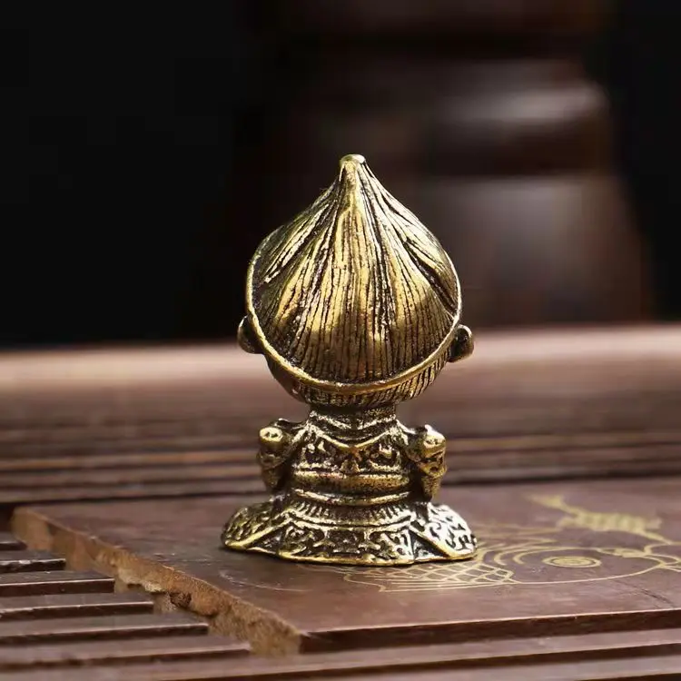 Чистая медь АвтоДекорация Обезьяньего Короля Китянь Да Шэнь До Победы над Буддой Креативный чайный питомец Ручка Декор для офисного стола.