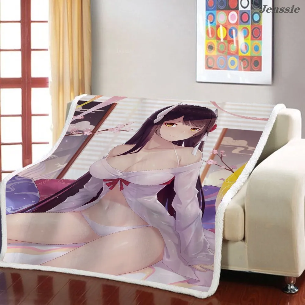 

Привлекательное одеяло горничной для дивана, мягкое Флисовое одеяло с 3D рисунком из аниме, одеяло с принтом милой девочки, декоративное оде...