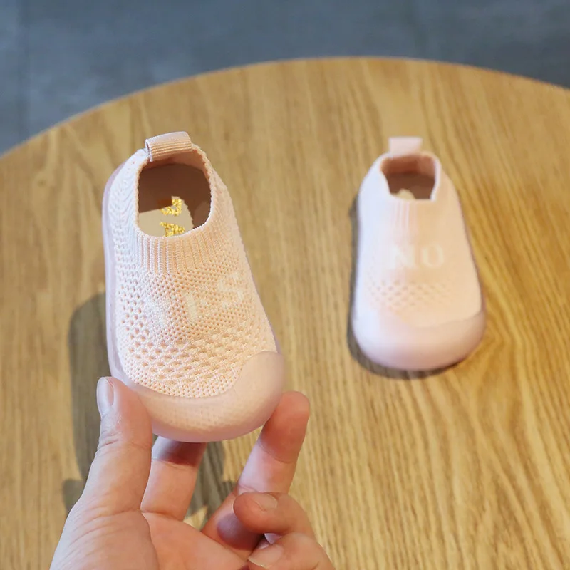 Дышащая вязаная сетчатая обувь для детей детская спортивная малышей с мягкой