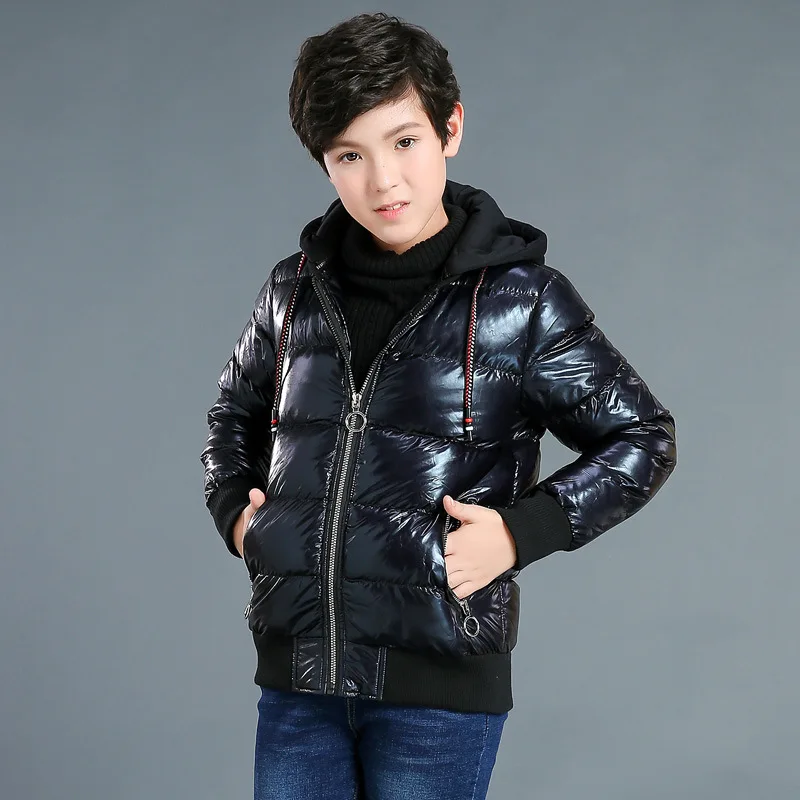 Зимняя куртка для мальчиков с хлопковой подкладкой детская зимняя капюшоном