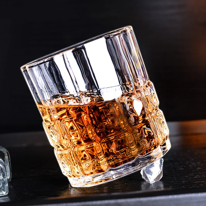 

Hellodream old fashioned lead-free whiskey glass for scotch bourbo Set of 6-8.45 oz