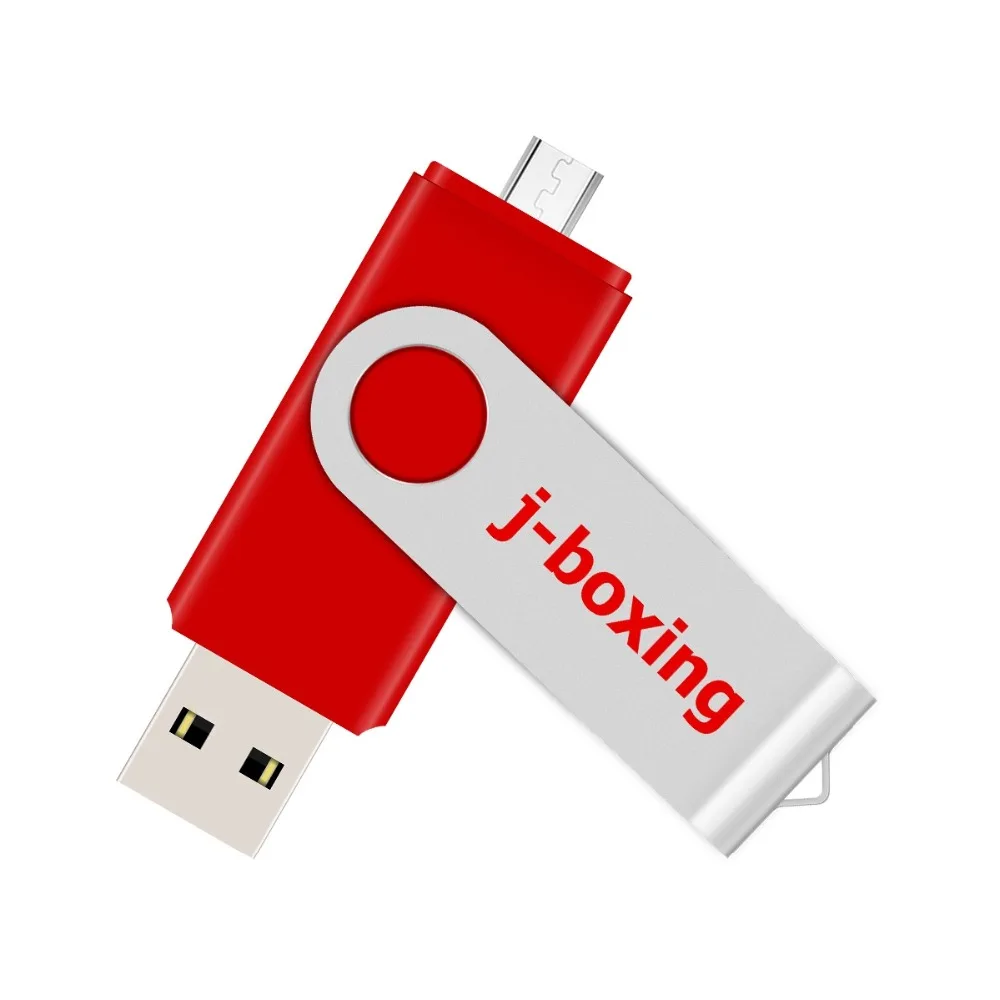 J-boxing красный OTG 16 Гб USB флеш-карта памяти двойной порт Флешка 16 Гб Micro USB флеш-накопители для samsung huawei Xiaomi LG планшет
