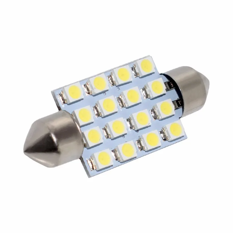 

Factory Direct Selling Bright Double Pointed 42mm 1210 16smd Automobile Led Reading Lamp Interior Lamp License Plate Lamp