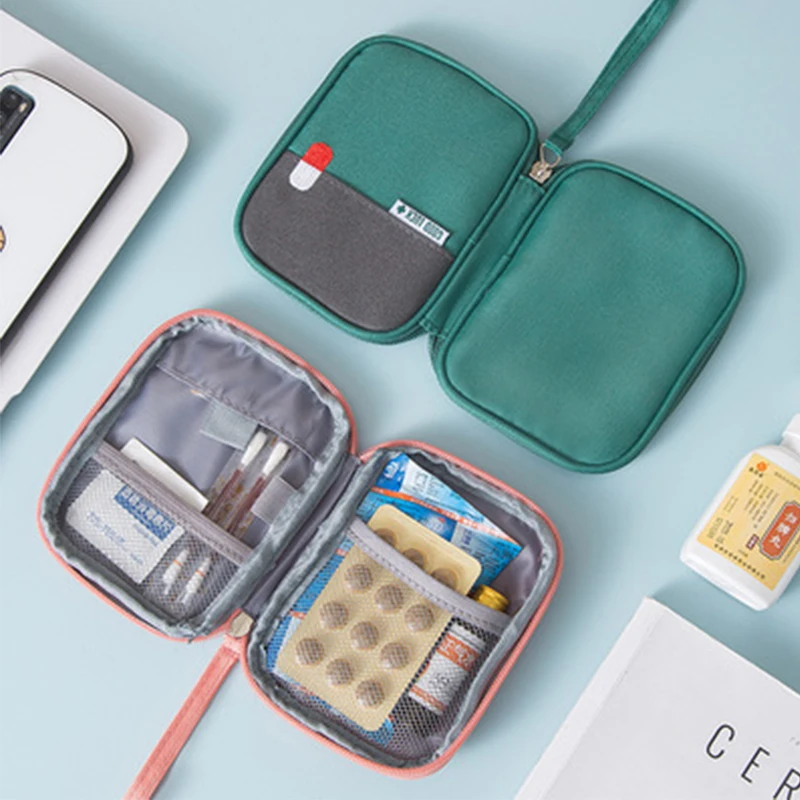 

Mini Portable Medical Bag Empty First Aid Bag Travel Medical Supplies Cosmetic Organizer for Camping Hiking Travel Emergency 45