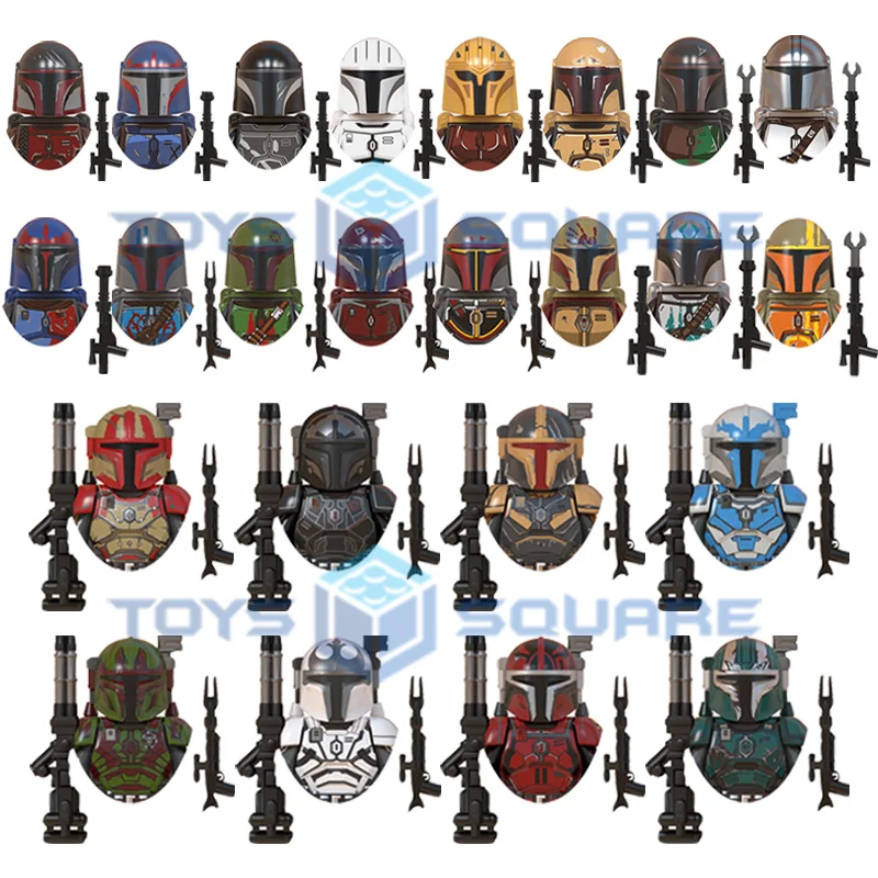 The Set Of Variety Of Costumes Weapons Heavy Infantry Mandalorian Trooper Model Building Blocks MOC Bricks Set Gifts Toys