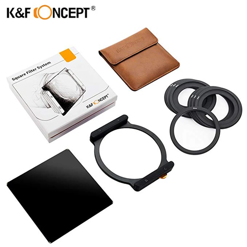 K& F концепция квадратный фильтр ND1000 100x100 мм 10 стоп нейтральной плотности с держателем фильтра+ 7 шт. кольцевые накладки для камеры Canon Nikon