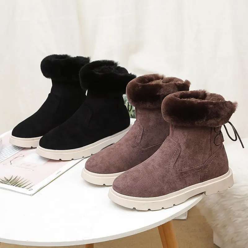 

2021 winter boots women snow women Wedges shoes flat Ankle Boots for Women Casual Winter Shoes plus Size